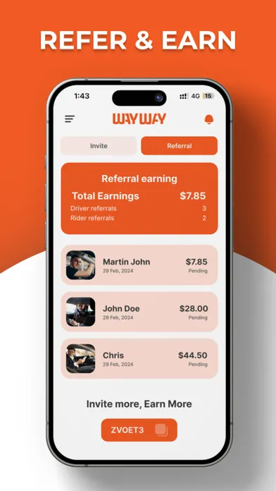 WayWay: Book a car ride應用截圖