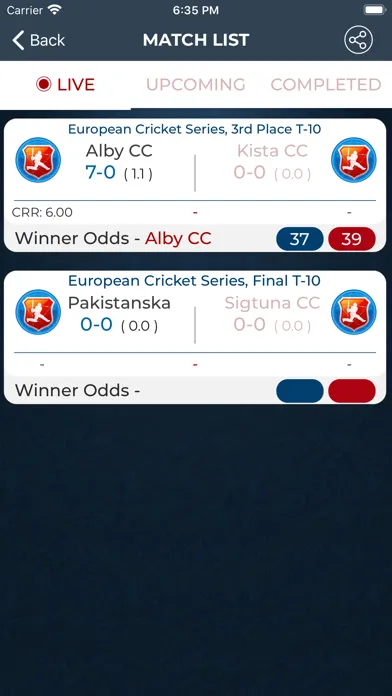 Zrzuty ekranu Cricket Hisab-Kitab & LiveLine