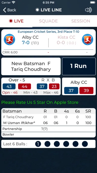Zrzuty ekranu Cricket Hisab-Kitab & LiveLine