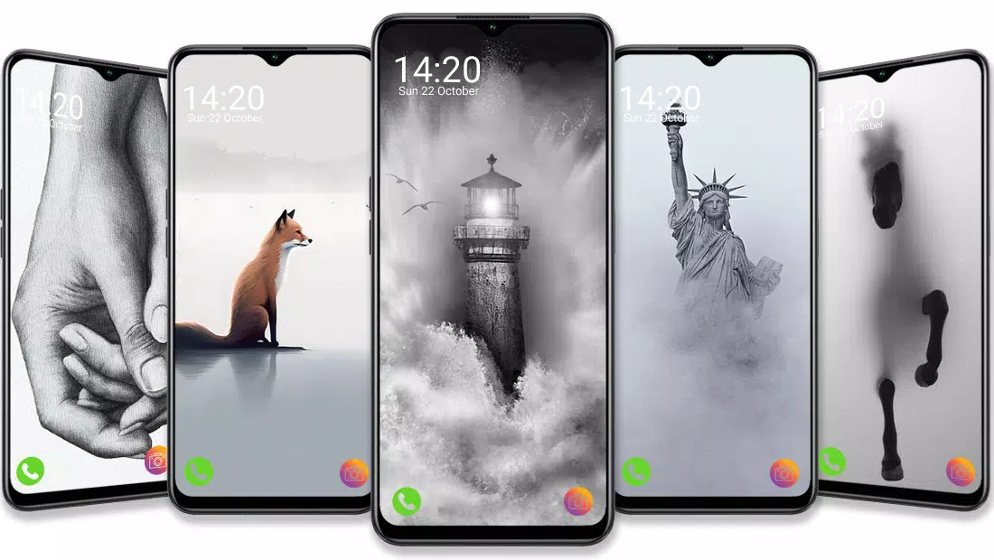White wallpaper Screenshots