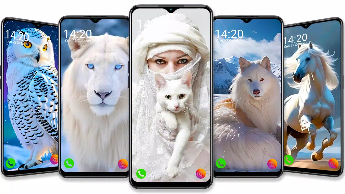 White wallpaper Screenshots