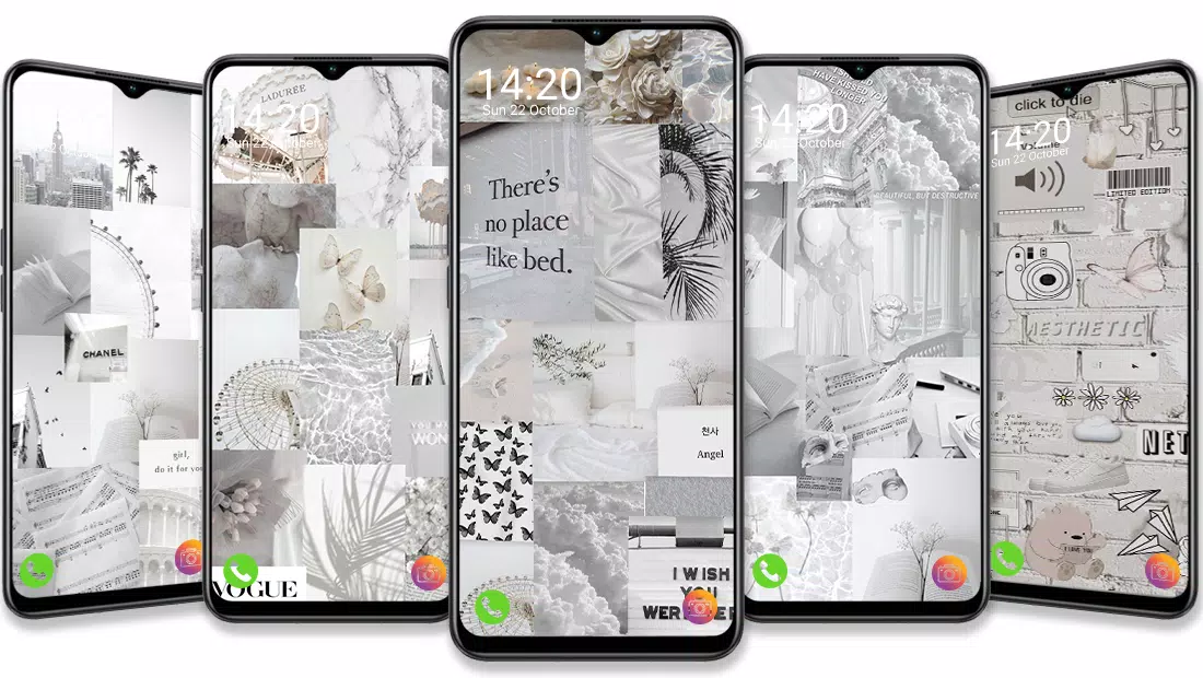 White wallpaper Screenshots