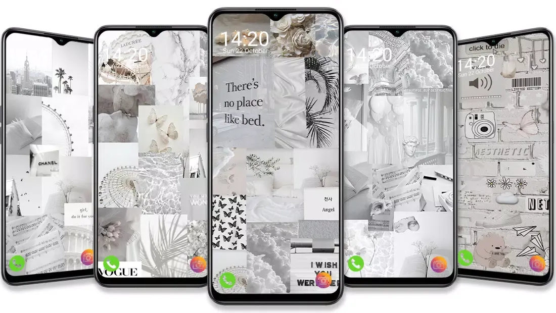 White wallpaper স্ক্রিনশট