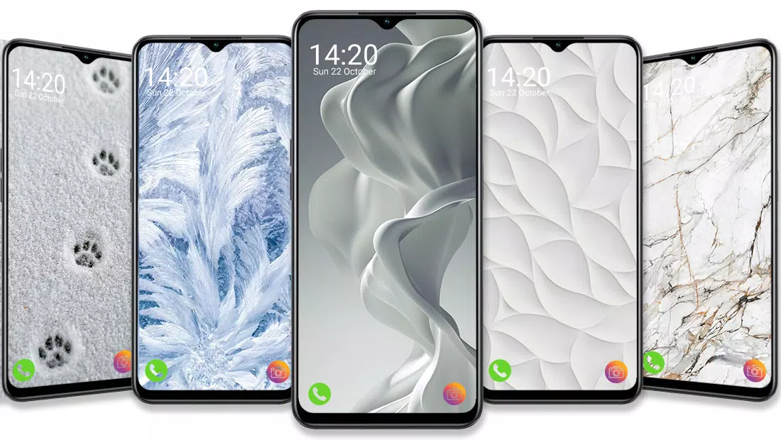 White wallpaper Screenshots