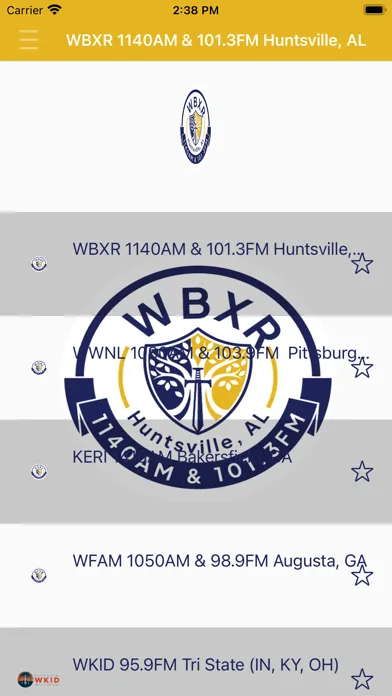 Captures d'écran de WBXR AM1140 & FM101.3 Radio