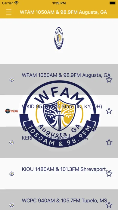Captures d'écran de WFAM AM1050 & FM98.9 Radio