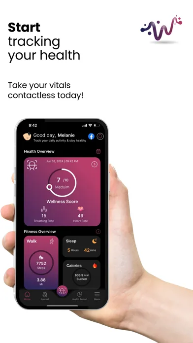 ภาพหน้าจอของ WellTra.AI: Health Tracker App