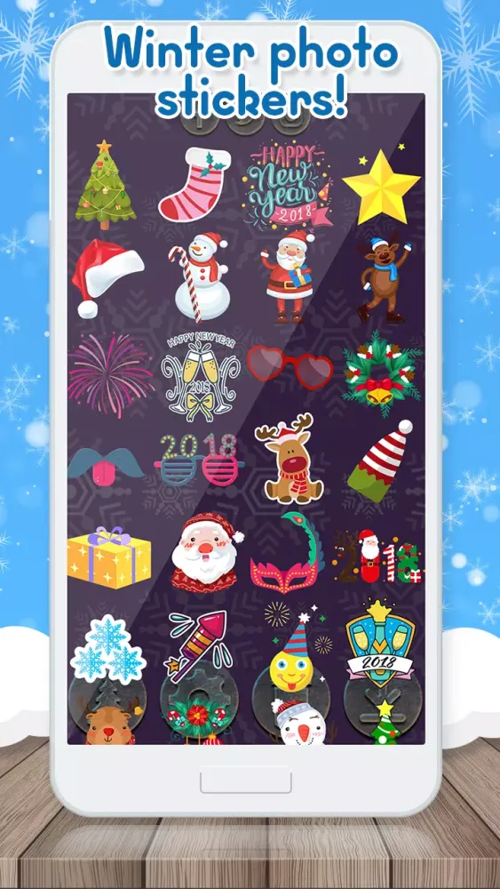 Ảnh chụp màn hình của Winter Photo Stickers - New Year 2018 App
