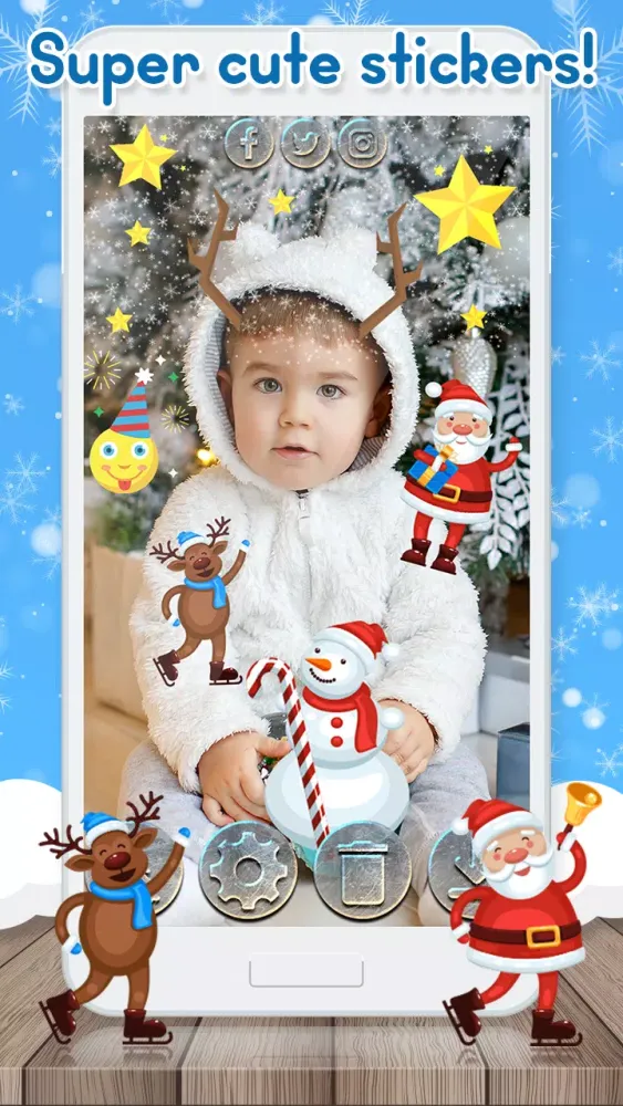Ảnh chụp màn hình của Winter Photo Stickers - New Year 2018 App