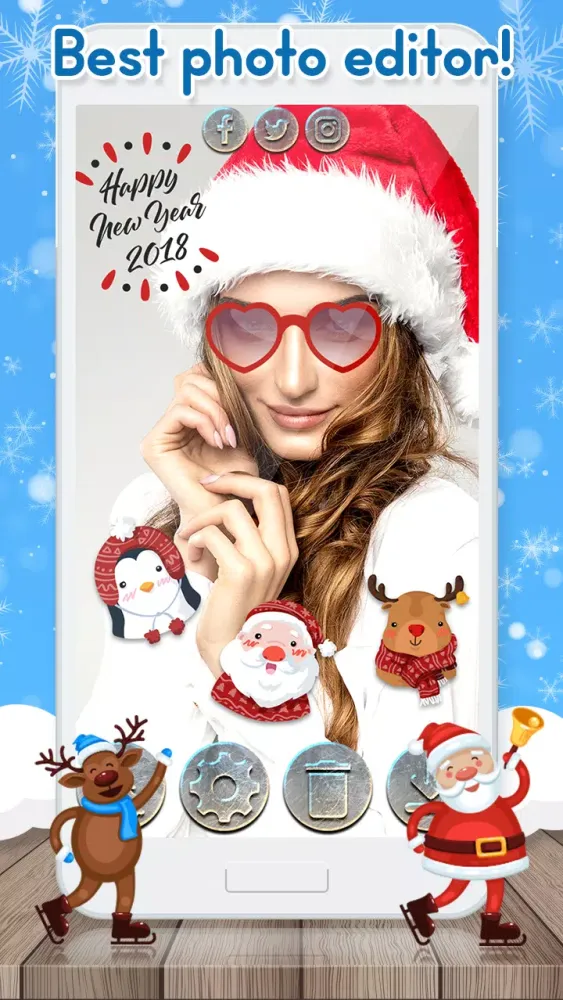 Ảnh chụp màn hình của Winter Photo Stickers - New Year 2018 App