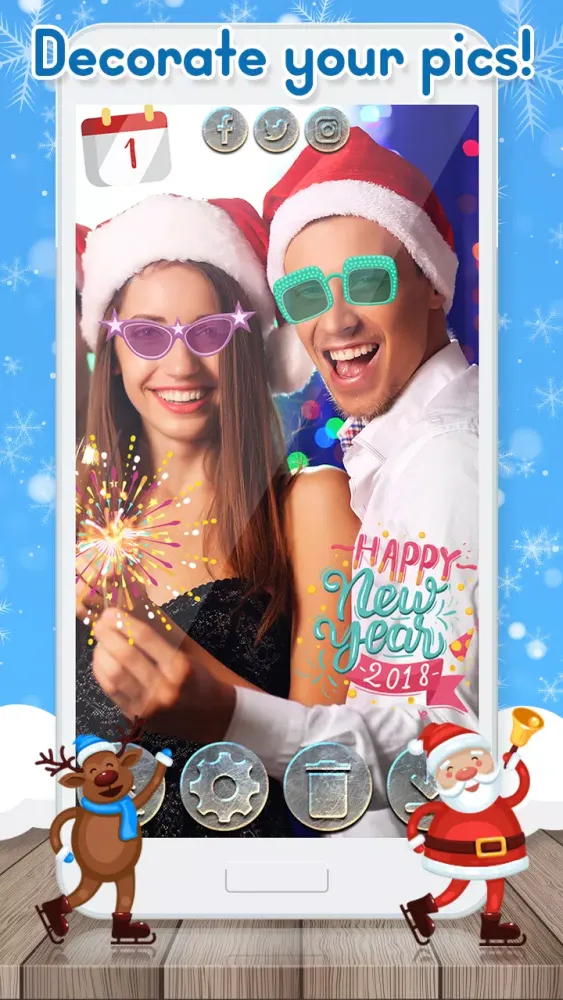 Ảnh chụp màn hình của Winter Photo Stickers - New Year 2018 App