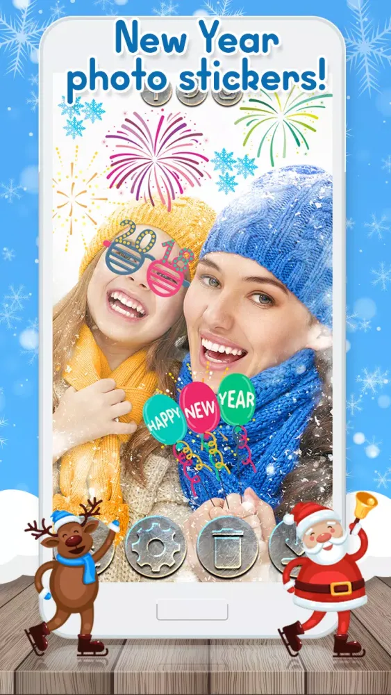 Ảnh chụp màn hình của Winter Photo Stickers - New Year 2018 App