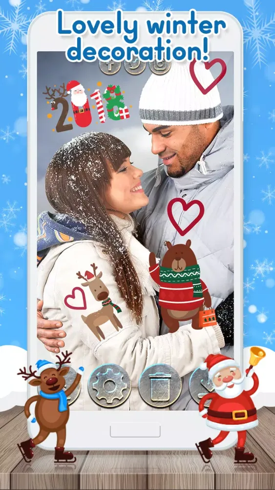 Ảnh chụp màn hình của Winter Photo Stickers - New Year 2018 App