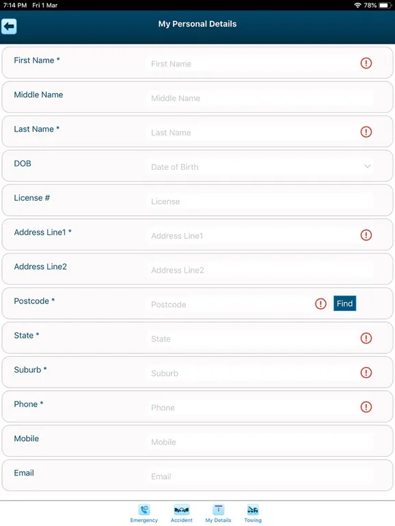 iAccident iPad  Ekran Görüntüleri