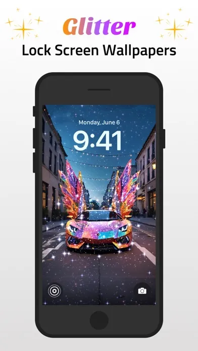Captures d'écran de Glitter Wallpapers Lock Screen