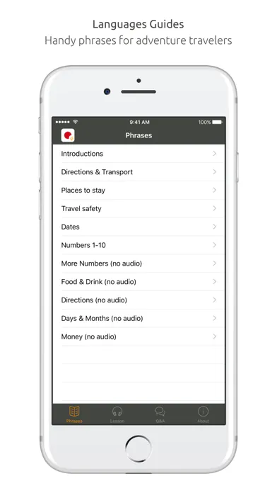 Tangkapan skrin Japanese Language Guide & Audio - World Nomads