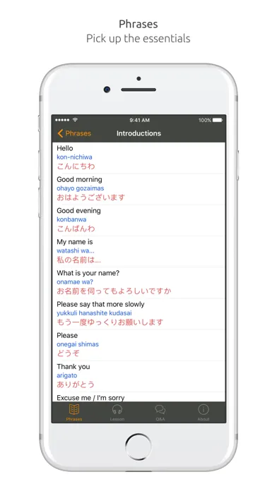 Tangkapan skrin Japanese Language Guide & Audio - World Nomads