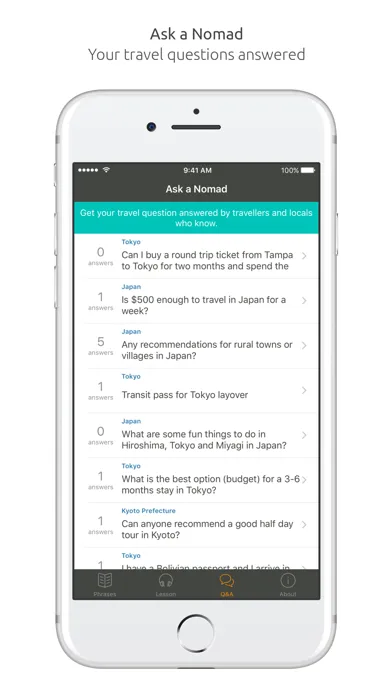 Tangkapan skrin Japanese Language Guide & Audio - World Nomads