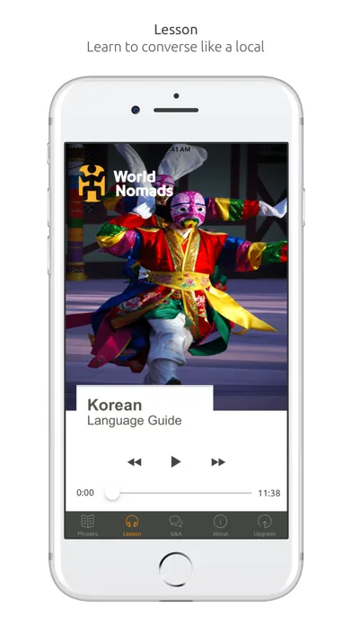 Ảnh chụp màn hình của Korean Language Guide & Audio - World Nomads