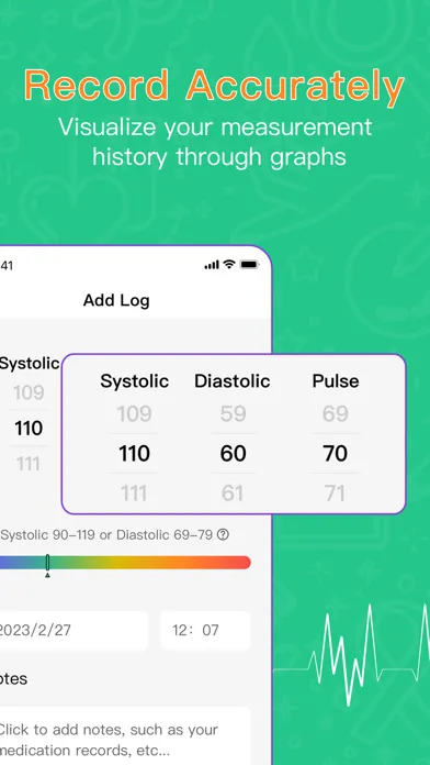 Capturas de tela do Tiny BP - Blood Pressure App