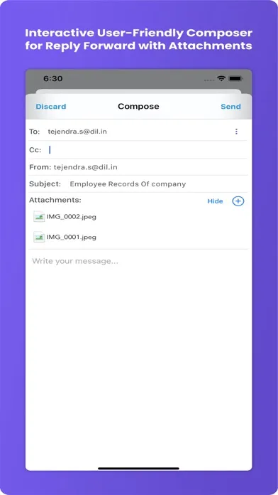 Tangkapan skrin Xgen Email