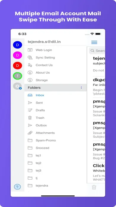 Tangkapan skrin Xgen Email