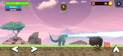 Capturas de tela do Kaiju Brawl