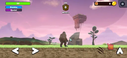 Capturas de tela do Kaiju Brawl