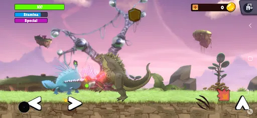 Capturas de tela do Kaiju Brawl