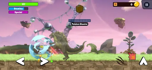 Capturas de tela do Kaiju Brawl
