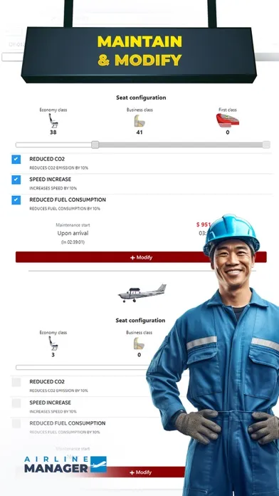 Tangkapan skrin Airline Manager - 2025