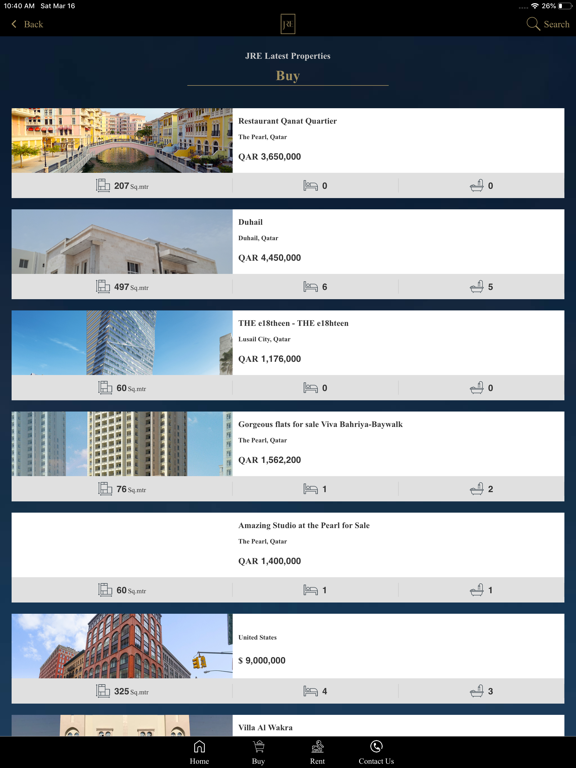 Tangkapan layar JRE - Just Real Estate iPad 