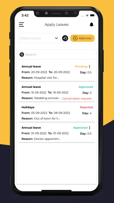 ภาพหน้าจอของ Xpert Leave