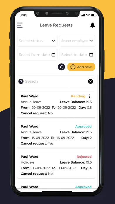 ภาพหน้าจอของ Xpert Leave