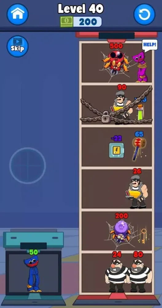 Ảnh chụp màn hình của Wuggy Kissy Tower Escape
