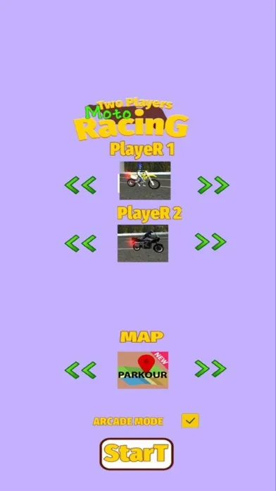 Two Player Motorcycle Racing应用截图