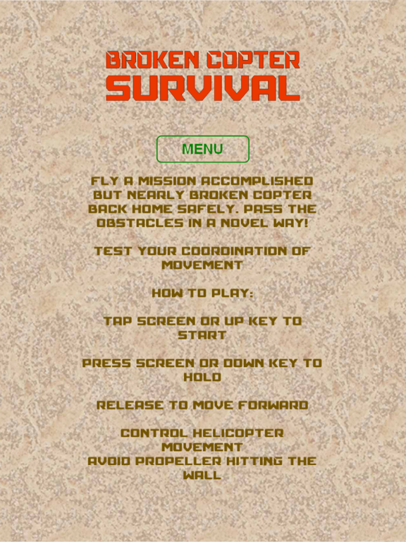 Tangkapan skrin Broken Copter Survival iPad 