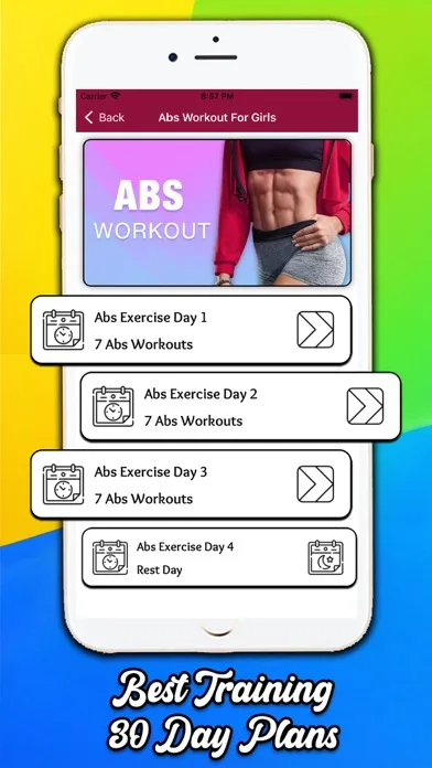 Abs Workout For Girls سکرین شاٹس
