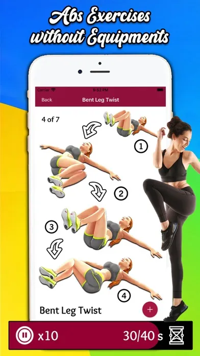 Abs Workout For Girls سکرین شاٹس