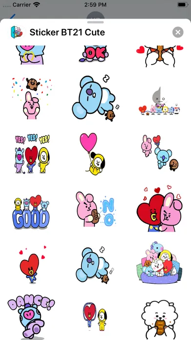 Zrzuty ekranu Sticker BT21 Cute