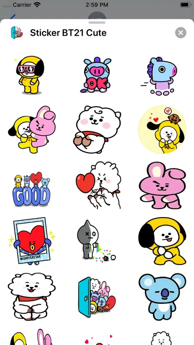 Zrzuty ekranu Sticker BT21 Cute
