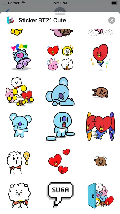 Zrzuty ekranu Sticker BT21 Cute