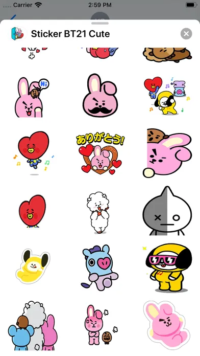 Zrzuty ekranu Sticker BT21 Cute