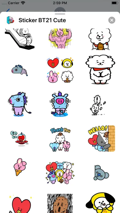 Zrzuty ekranu Sticker BT21 Cute