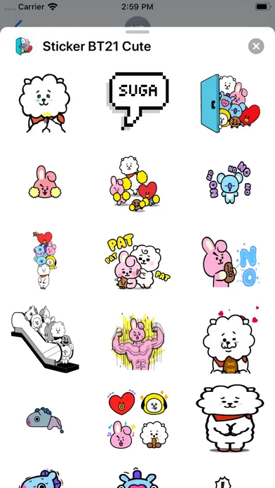Zrzuty ekranu Sticker BT21 Cute