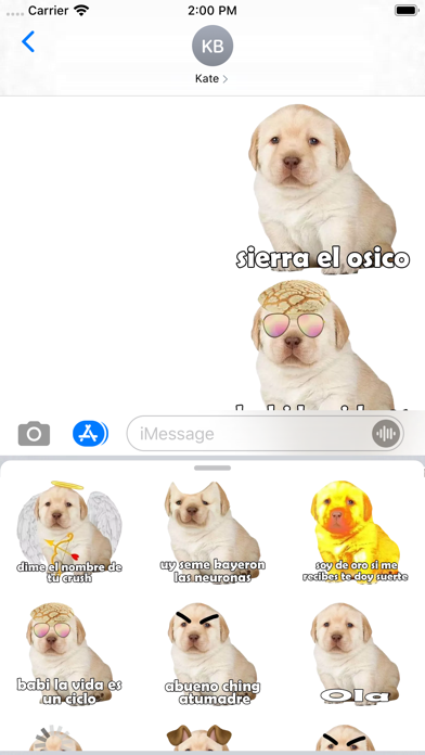 Stickers del Perrito Triste スクリーンショット
