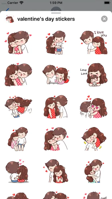 valentine's day sticker应用截图