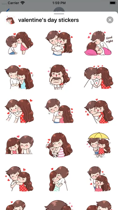 valentine's day sticker应用截图