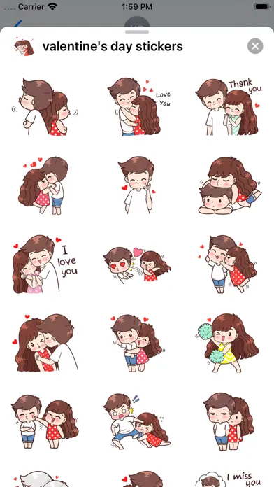 valentine's day sticker应用截图