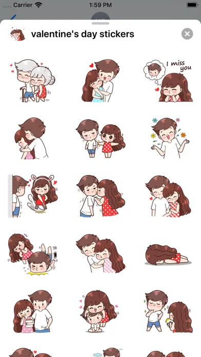 valentine's day sticker应用截图